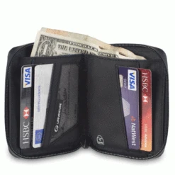 LIFEVENTURE RFID Bi-Fold Wallet - Geldbörse/Reise-Portemonnaie, RFID-geschützt